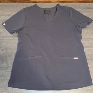 Figs scrub top. Heather gray